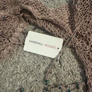 Marshall Rousso Beige Knit Shawl